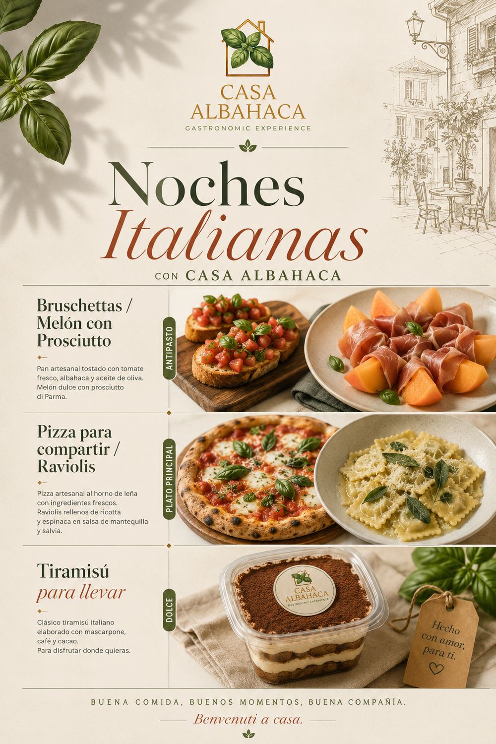 Menú Noche Italiana